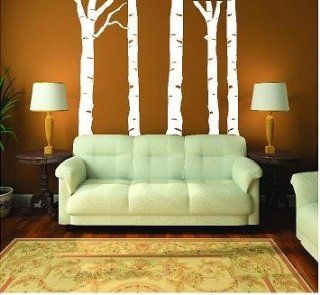 Birch Trunks (white) tree decal wall saying vinyl lettering home decor decal stickers quotes  