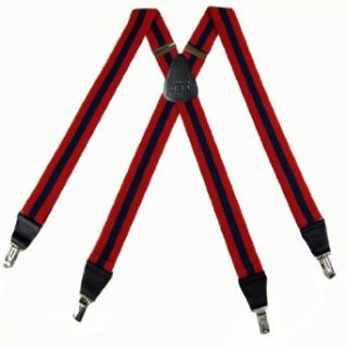 Red   Navy Made in the US   Striped Suspenders at  Mens Clothing store