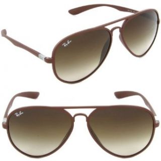 Ray Ban Liteforce Aviator RB4180 881/13 Matte Brown/Brown Gradient Sunglasses Clothing