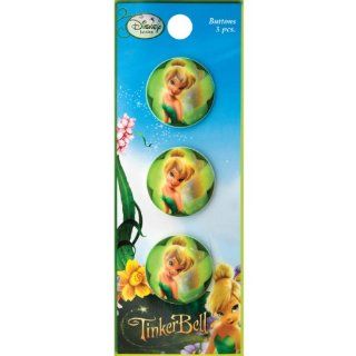 Wrights 881 624 Disney Button, Tink, 1 Inch, 3 Pack
