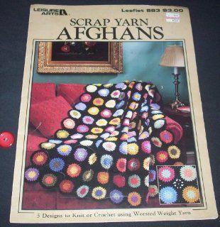 Leisure Arts Leaflet 883   SCRAP YARN AFGHANS (Knit or Crochet)  Other Products  