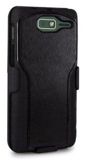 Qmadix Holster and Shell Case Combo for Motorola DROID RAZR M XT907   Retail Packaging   Black Cell Phones & Accessories
