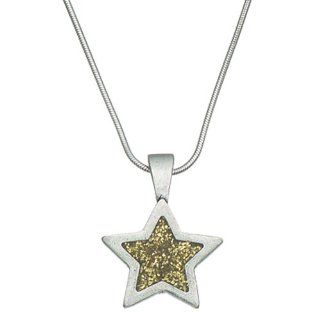 Star / gold Snake Chain Pewter Necklace Jewelry