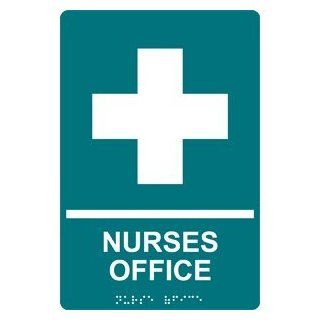 ADA Nurse Office Braille Sign RRE 885 WHTonBHMABLU Wayfinding  Business And Store Signs 