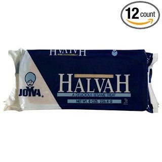 Joyva Halvah Bars, Vanilla, 8 Ounce Packages (Pack of 12)  Halva Candy  Grocery & Gourmet Food