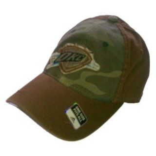 Oklahoma Thunder Cap Hat Adidas Brown Camo Slouch Flex  Sports Fan Baseball Caps  Sports & Outdoors