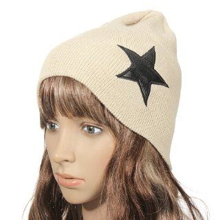 Men Ladies oversized Baggy Slouch Knit Star Long Beanie Hat Ski Cap Winter Xmas Beige  Fashion Headbands  Beauty