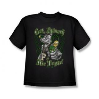 Popeye   Get Spinach Youth T Shirt In Black Clothing