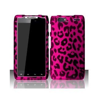 Pink Leopard Hard Cover Case for Motorola Droid RAZR MAXX XT912 Cell Phones & Accessories