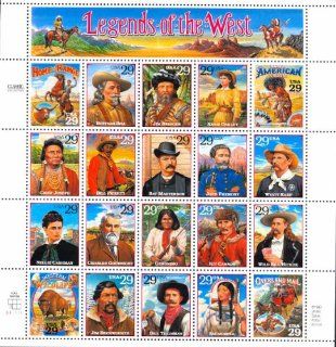 Legends of the West Collectible Stamp Sheet 