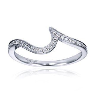 14K White Gold Contemporary Curved Wedding Band Curved Ring White Gold Jewelry