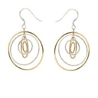 Two Tone Ring Earrings Jewelry