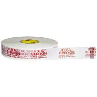 Scotch Printed Message Box Sealing Tape 3771 White If Seal is Broken Check Contents Before Accepting, 48 mm x 914 m (Pack of 1)