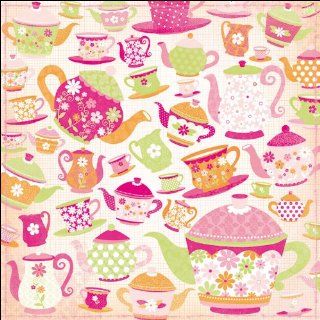 Kaisercraft Candy Lane Glitter Paper, 12 Inch by 12 Inch, Tea Party, 10 Sheets