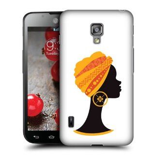 Head Case Designs Bust Silhouette African Patterns Hard Back Case Cover for LG Optimus L7 II Dual P715 Cell Phones & Accessories