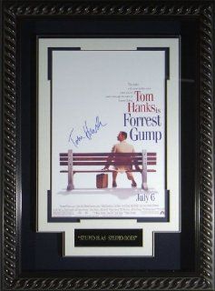 Forrest Gump Autographed Movie Poster   Tom Hanks   & FRAMED MASTERPRINT DISPLAY   Unframed Movie Posters Tom Hanks Entertainment Collectibles