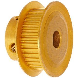 Gates PB36MXL025 PowerGrip Aluminum Timing Pulley, 2/25" Pitch, 36 Groove, 0.917" Pitch Diameter, 1/4" to 1/4" Bore Range, For 1/8", 3/16" and 1/4" Width Belt