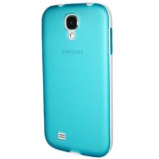 Decoro Dcocgs4Lbwt Premium Contour TPU Case with Removable Hard Shell Border for Samsung Galaxy S4/I9500   Retail Packaging   Transparent Light Blue/White Cell Phones & Accessories