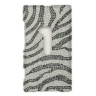 Dream Wireless Full Diamond Protective Case for Nokia Lumia 920   Retail Packaging   Silver Zebra Cell Phones & Accessories