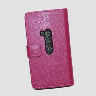 Matek(TM) Luxury Flip Folio Wallet Leather Case Stand Pink For Nokia LUMIA 920 Cell Phones & Accessories