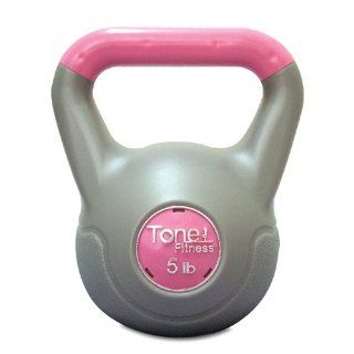 Tone Fitness 5  Pounds Cement Filled Kettlebell  Kettlebell Weights  Sports & Outdoors