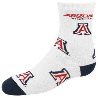 NCAA Arizona Wildcats White Preschool 6 8 (903) Team Logo Socks  Sports Fan Apparel  Sports & Outdoors