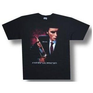AMERICAN PSYCHO   Poster   Black T shirt   size XL Movie And Tv Fan T Shirts Clothing