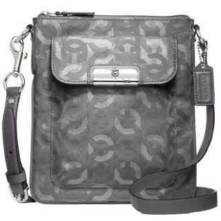 Coach Signature Kristin Chainlink Swingpack Crossbody Messenger Bag 46362 Gunmetal Clothing