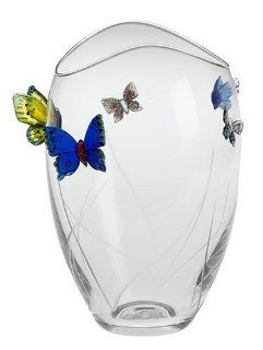 Godinger Crystal Butterfly Vase Decorative Vases Kitchen & Dining