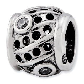 Reflection Beads   925 Sterling Silver CZ Bead Jewelry