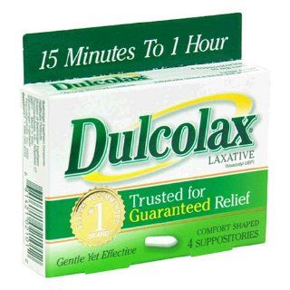 Dulcolax Laxative, 10 mg, Comfort Shaped Suppositories, 4 suppositories Health & Personal Care