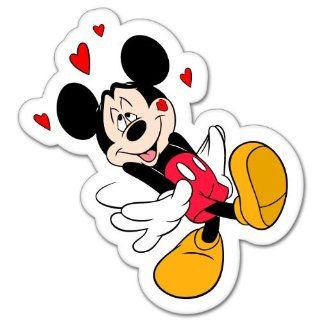Mickey Mouse in love car bumper sticker decal 4" x 4" Automotive