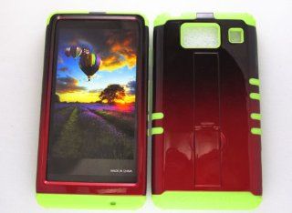 Case For Motorola Droid RAZR MAXX HD XT926 Hard Lime Green Skin+Black Red Snap Cell Phones & Accessories