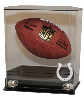 Indianapolis Colts Floating Football Display Case  Sports Related Collectible Footballs  Sports & Outdoors