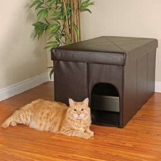  Cat Litter Box Storage Ottoman, 20" L X 36" W X 19" H  Cat Houses 