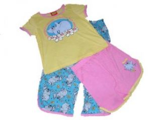 Dr. Seuss Horton Hears A Who Toddler Girl's 3 Piece Pajama Set (4T) Clothing
