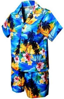 Sunset Palm Boys Hawaiian Shirts   Boys Set Hawaiian Shirts   Aloha Shirt Clothing