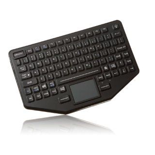 iKey Sealed Rubber Backlit USB Keyboard   Red Backlit, 12 Fn Keys, Emergency Key, Touchpad, IP65 Computers & Accessories