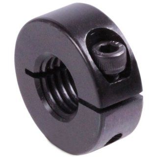 clamp collar with thread made of steel 1.0414 black oxydized, thread M 10 x 1, 50 with bolt DIN 912 Hex Nuts