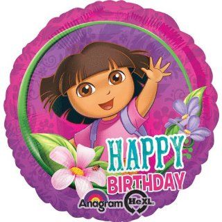 Dora the Explorer Purple Happy Birthday 17" Mylar Foil Balloon  Party Kitchen & Dining