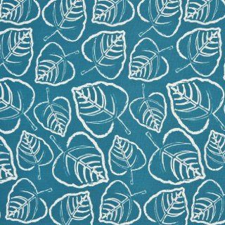 54" D650 Aqua Blue, Leafy Scotchgarded Outdoor Indoor Marine Fabric By The Yard