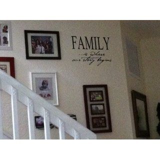FAMILY IS WHERE OUR STORY BEGINS Vinyl Wall Decals Quotes Sayings Words Art D 