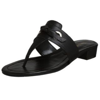 Lauren Ralph Lauren Women's Blanca Low Heel Thong, Black, 5 M Sandals Shoes