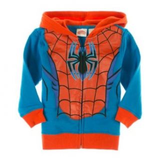 Marvel Boy's 2 7 'Ultimate Spider Man' Novelty Zip Up Hoodie 2T Blue Clothing