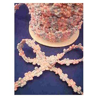 2 Tone Pink Blue Satin Ribbon Braided Flowers 12 Yrds  Other Products  