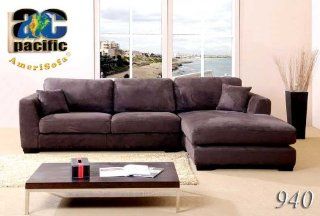 NEW 2PCS FABRIC PADDED SUEDE SECTIONAL SOFA SET, AC 940  