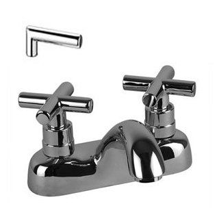 Aquabrass FV919BSP BSP Brushed Silver Pearl Bathroom Faucets 4" Centerset Lever Handles Lav Faucet   Touch On Bathroom Sink Faucets  