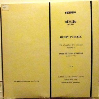 Henry Purcell, The Complete Trio Sonatas Volume I, Carl Pini MHS 942/943 Music