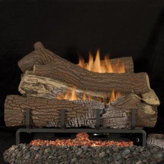 Vantage Hearth 24 inch Southern Comfort Gas Logs With Vent free Natural Gas Magniflame Burner   Remote Ready  