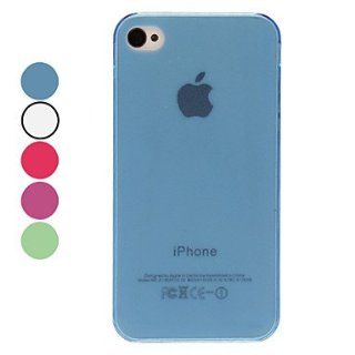 Transparent Solid Color TPU Hard Case for iPhone 4/4S (Assorted Colors),Red Cell Phones & Accessories